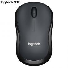 罗技（Logitech）M220 静音鼠标 无线鼠标 办公鼠标 对称鼠标 带无线微型接收器 灰黑色