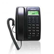 飞利浦（PHILIPS）电话机座机 固定电话 办公家用 免电池设计 来电显示 TD-2808 (黑色)