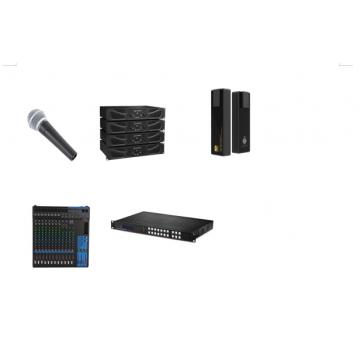 INSUY（英上）音响扩声系统（壁装扬声器*4/专业功放*2/调音台/音频处理器/电源时序器/全向麦/网络中控主机/中控软件/触摸控制屏/双手持无线话筒*2/HDMI高清矩阵/机柜）含安装调试及1年保修服务