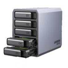 绿联（UGREEN）CM463 五盘位阵列柜2.5/3.5英寸多盘位硬盘柜 RAID全铝硬盘盒